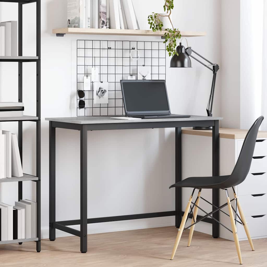 vidaXL Table Grey Sonoma 80 x 50 x 76.5 cm Engineered Wood and Steel 1
