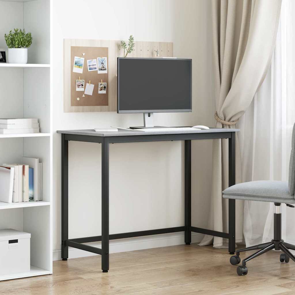 vidaXL Table Grey Sonoma 80 x 50 x 76.5 cm Engineered Wood and Steel 4