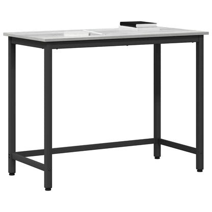 vidaXL Table Grey Sonoma 80 x 50 x 76.5 cm Engineered Wood and Steel 3