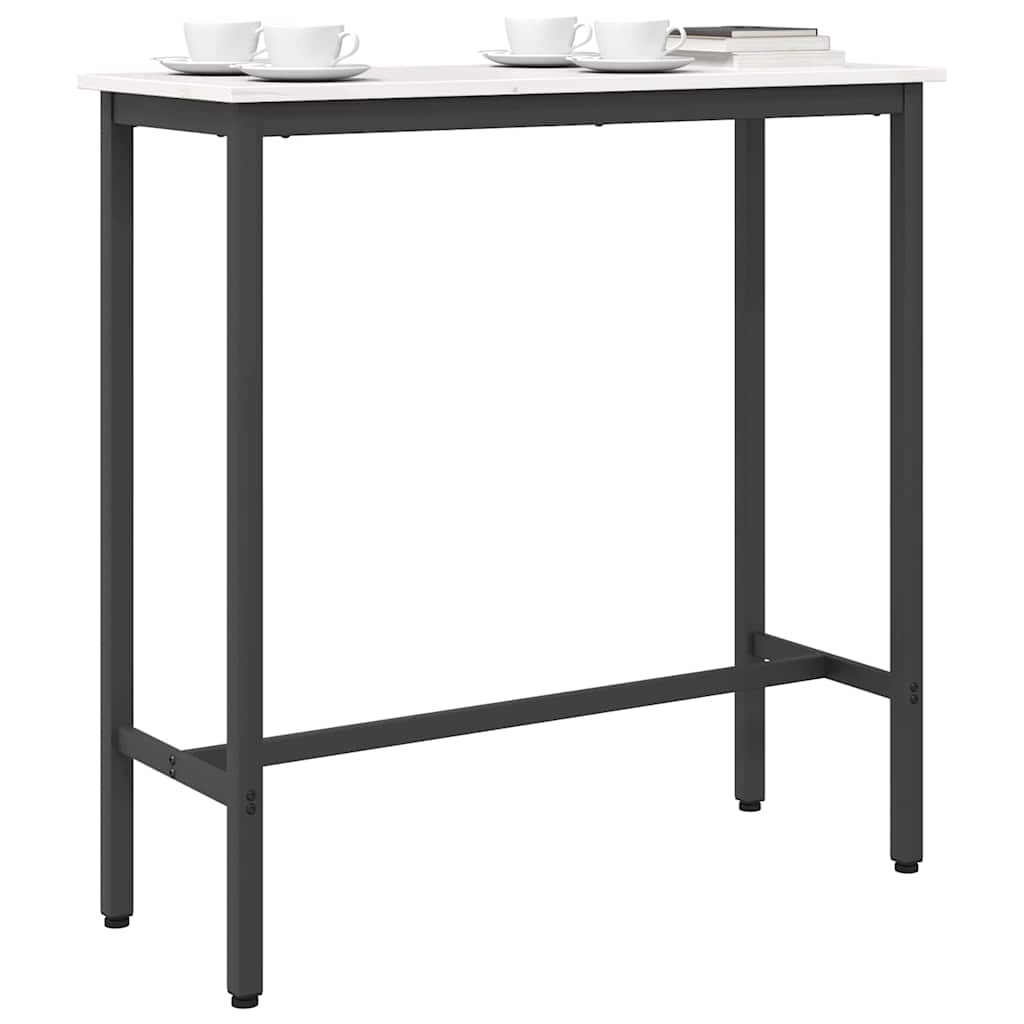 vidaXL Table White 100 x 40 x 101 cm Engineered Wood and Steel 3