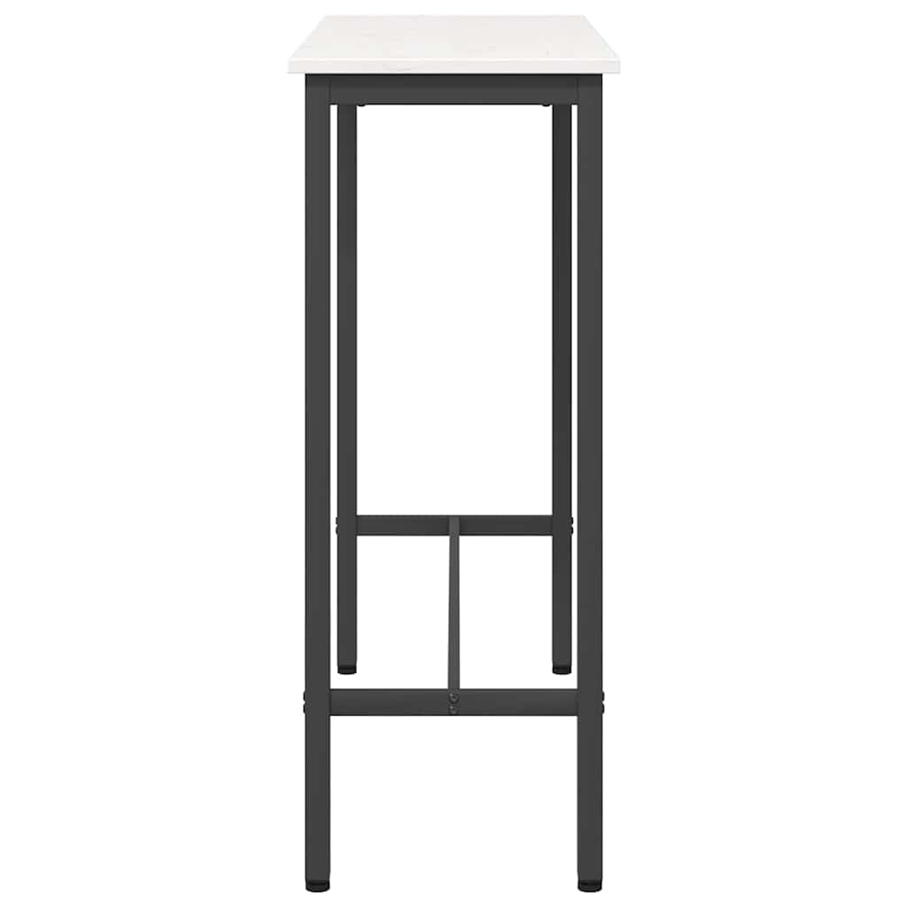 vidaXL Table White 100 x 40 x 101 cm Engineered Wood and Steel 6