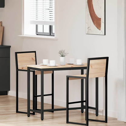 vidaXL Table Natural 100 x 50 x 77 cm Engineered Wood and Steel 1