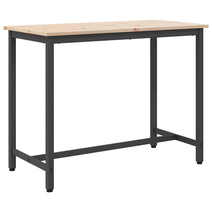 vidaXL Table Natural 100 x 50 x 77 cm Engineered Wood and Steel 2