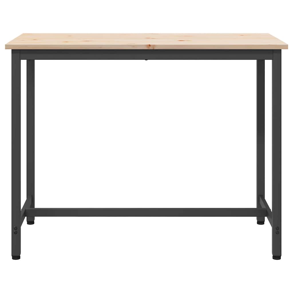 vidaXL Table Natural 100 x 50 x 77 cm Engineered Wood and Steel 5