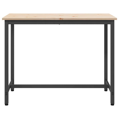 vidaXL Table Natural 100 x 50 x 77 cm Engineered Wood and Steel 5