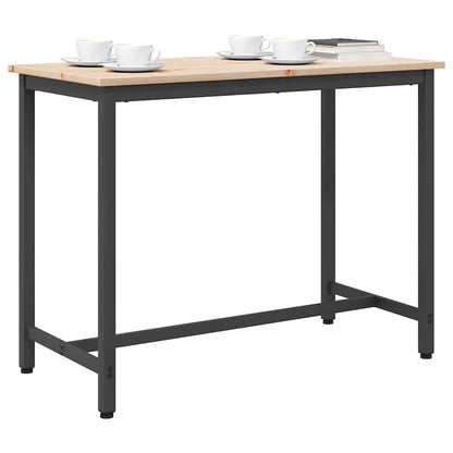 vidaXL Table Natural 100 x 50 x 77 cm Engineered Wood and Steel 3