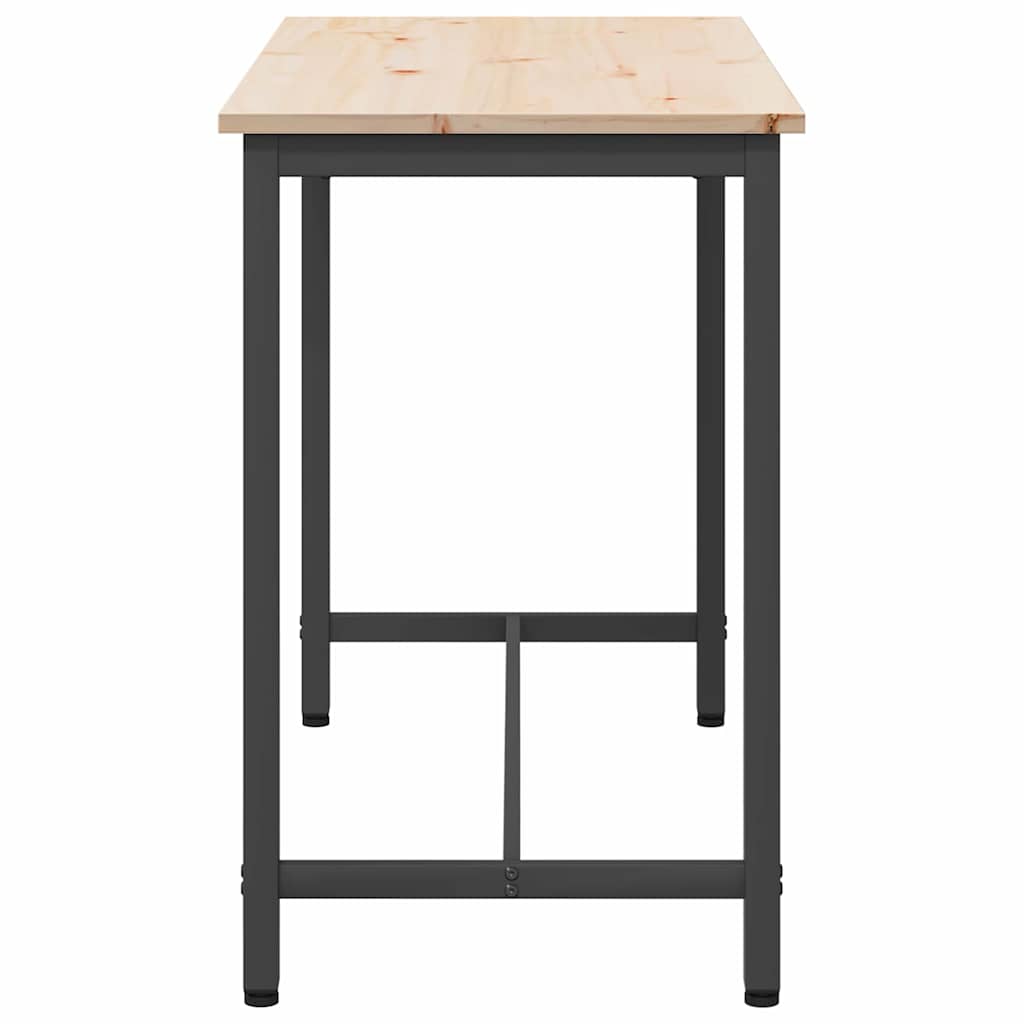 vidaXL Table Natural 100 x 50 x 77 cm Engineered Wood and Steel 6