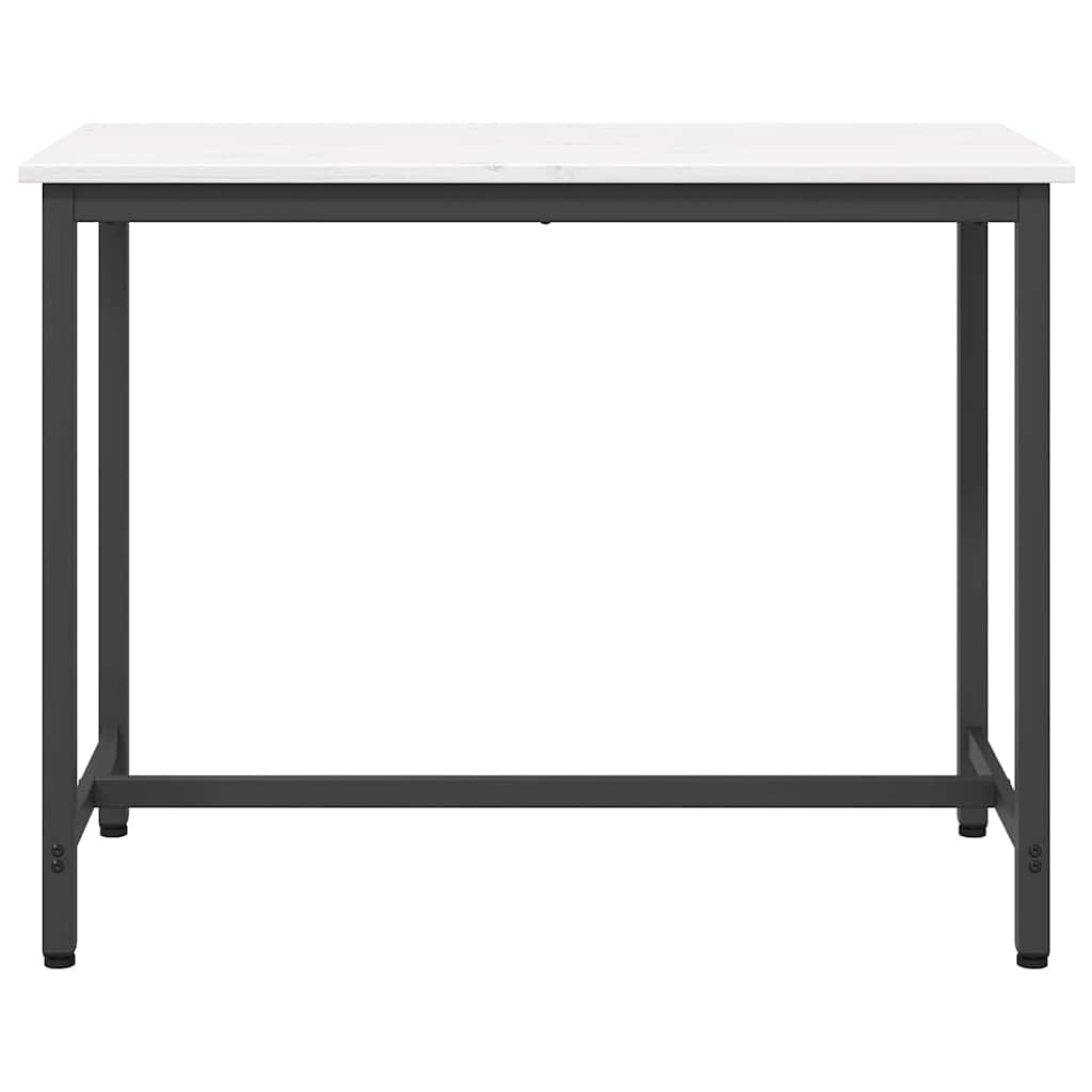 vidaXL Table White 100 x 50 x 77 cm Engineered Wood and Steel 5