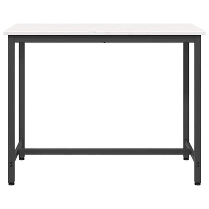 vidaXL Table White 100 x 50 x 77 cm Engineered Wood and Steel 5