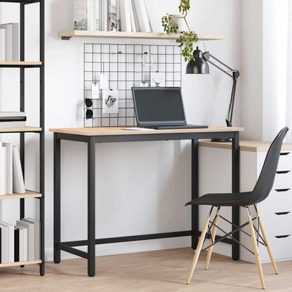 vidaXL Table Natural 100 x 50 x 77 cm Engineered Wood and Steel 1