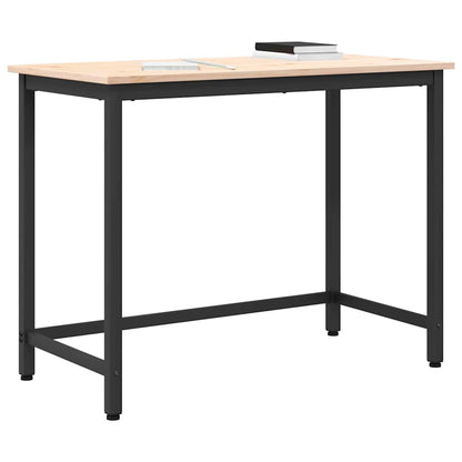 vidaXL Table Natural 100 x 50 x 77 cm Engineered Wood and Steel 3