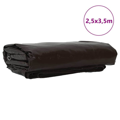 vidaXL Tarpaulin 650g / m² Brown 2.5 x 3.5 m Canvas with PVC Coating 2