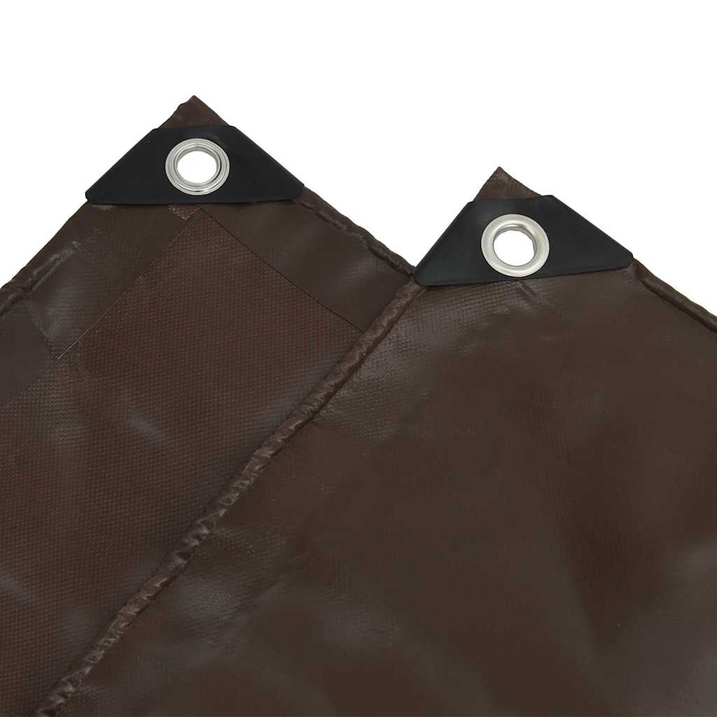 vidaXL Tarpaulin 650g / m² Brown 2.5 x 4.5 m Canvas with PVC Coating 5