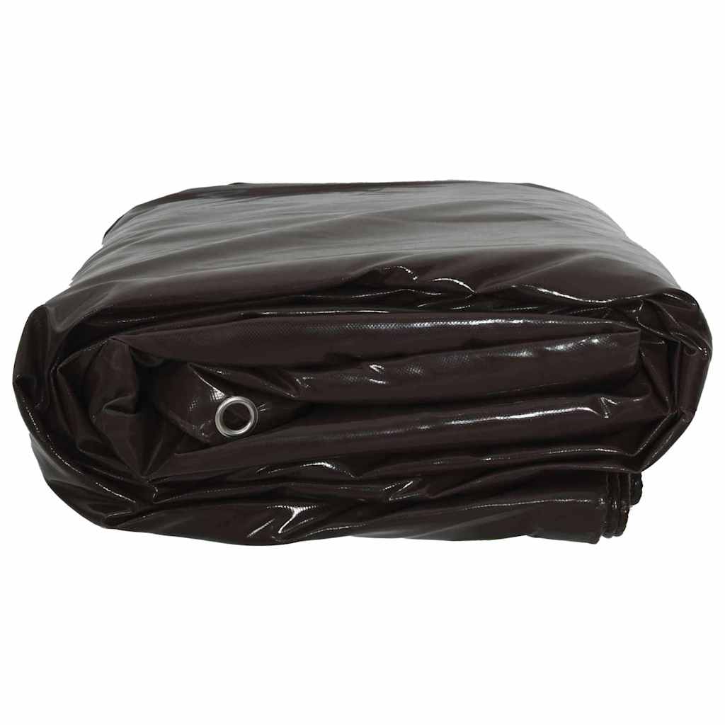 vidaXL Tarpaulin 650g / m² Brown 2.5 x 4.5 m Canvas with PVC Coating 4