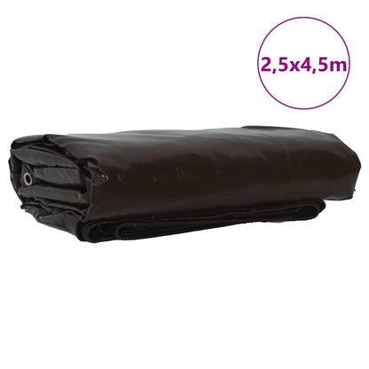 vidaXL Tarpaulin 650g / m² Brown 2.5 x 4.5 m Canvas with PVC Coating 2