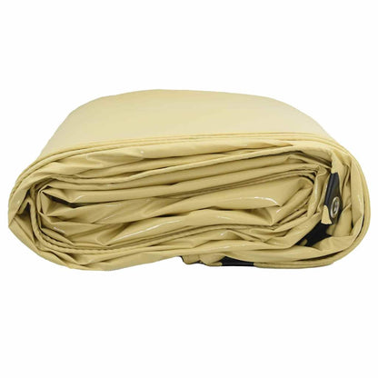 vidaXL Tarpaulin 650g / m² Beige 3 x 3 m Canvas with PVC Coating 4