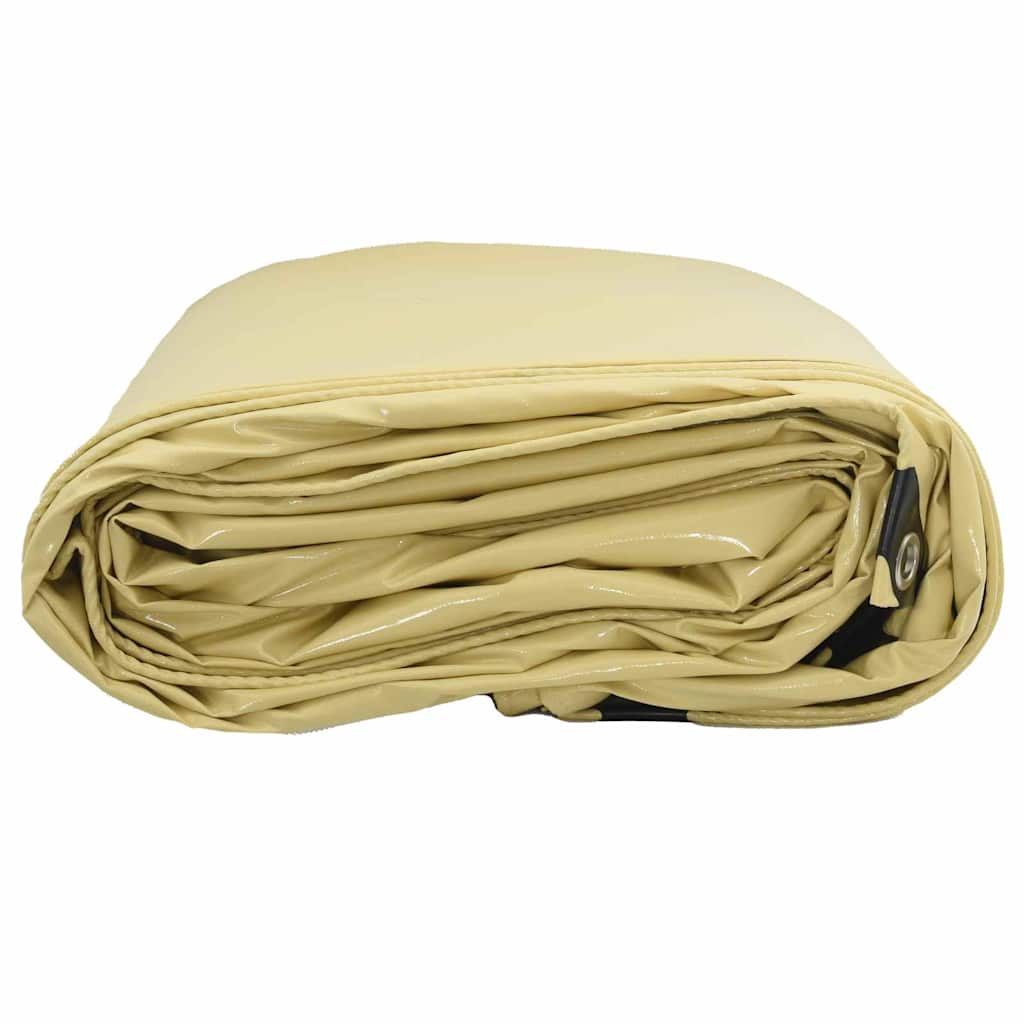vidaXL Tarpaulin 650g / m² Beige 2.5 x 3.5 m Canvas with PVC Coating 4