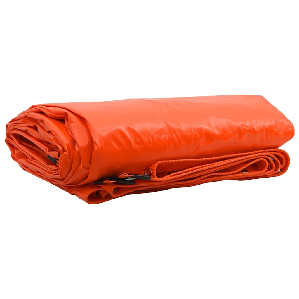 vidaXL Tarpaulin 650g / m² Orange 2.5 x 3.5 m Canvas with PVC Coating 1