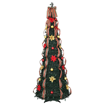 vidaXL Artificial Christmas Tree with 150 LEDs Green 185 cm PVC 4