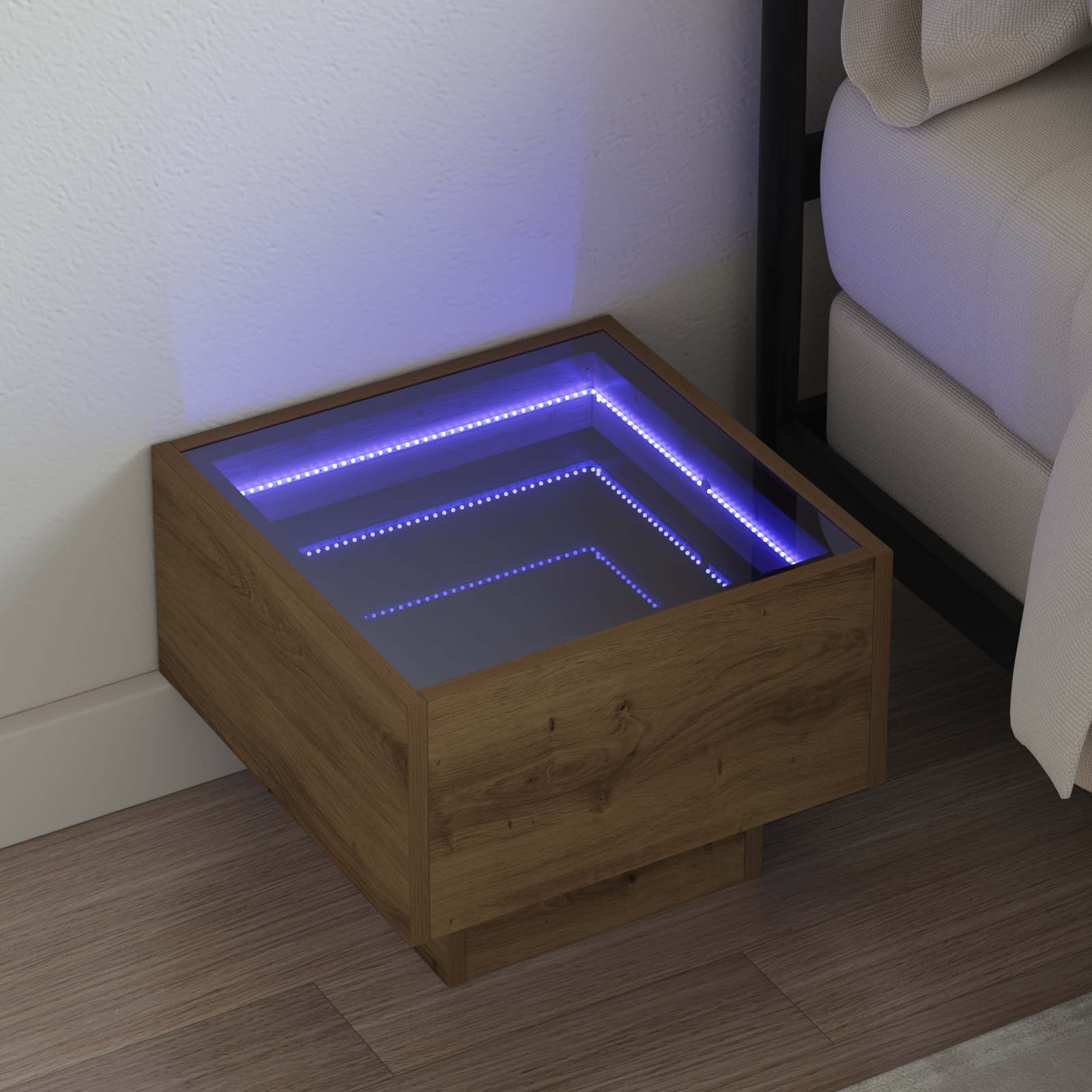 vidaXL Coffee Table Artisan Oak 40 x 40 x 30 cm Engineered wood 4