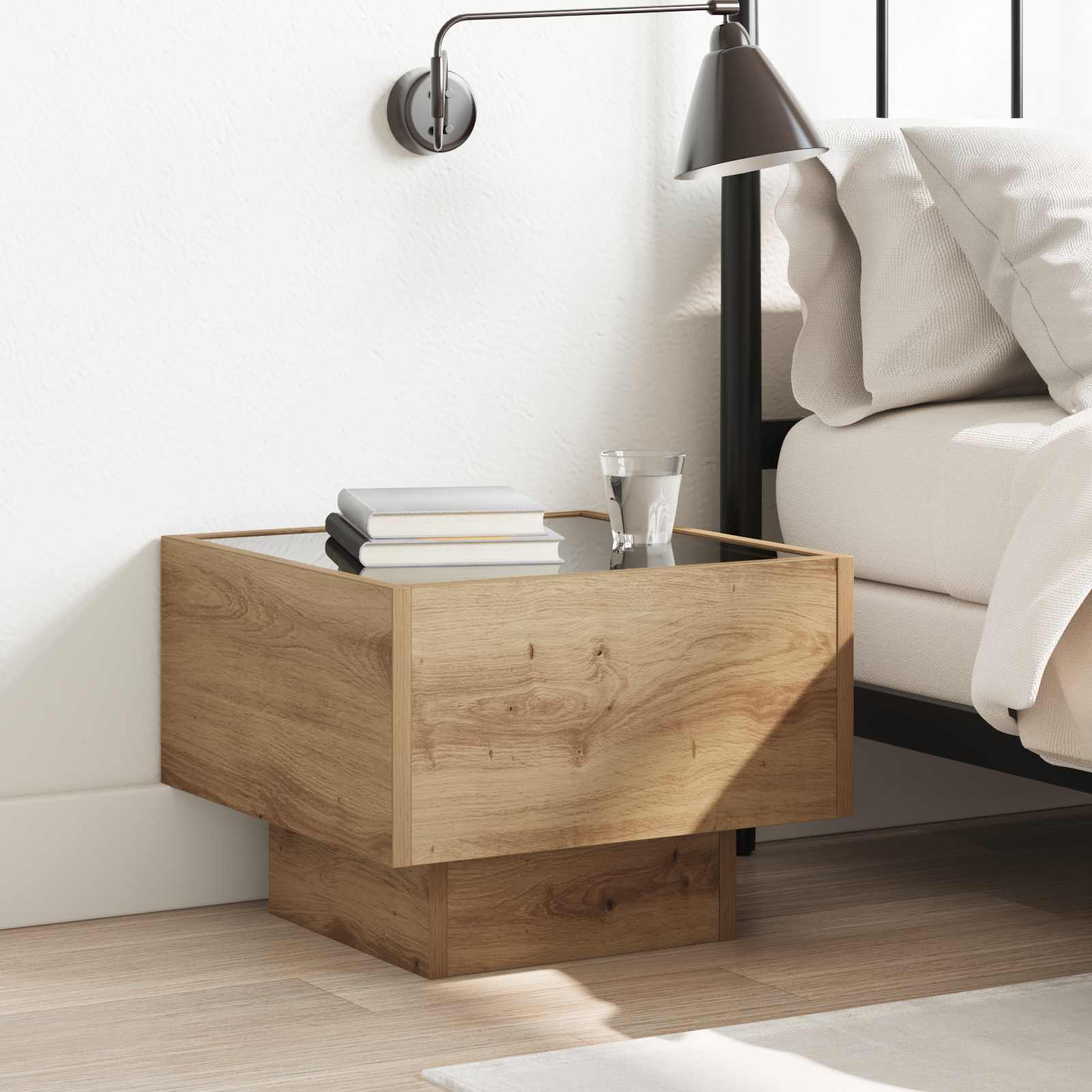 vidaXL Coffee Table Artisan Oak 40 x 40 x 30 cm Engineered wood 1