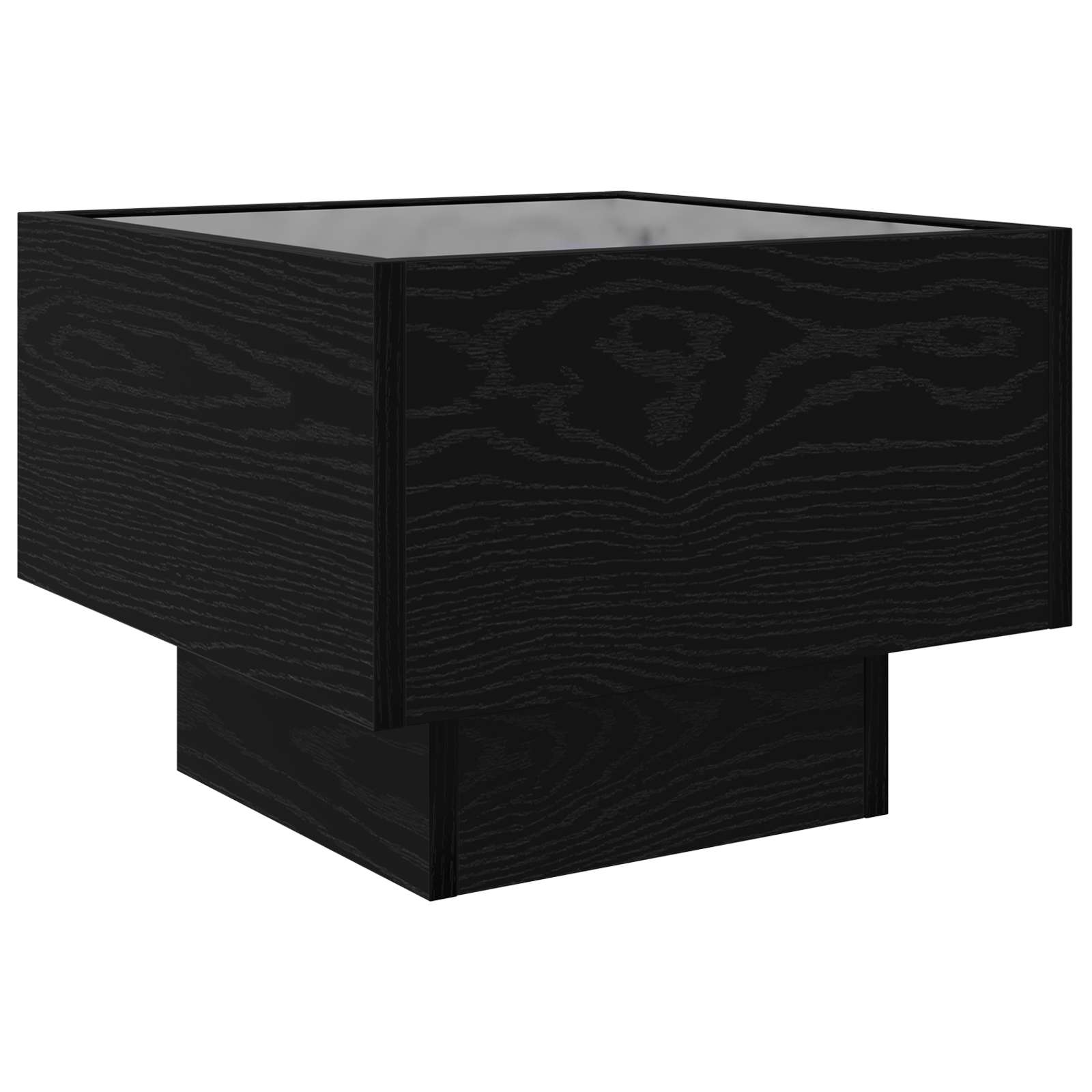 vidaXL Coffee Table Black Oak 40 x 40 x 30 cm Engineered wood 5