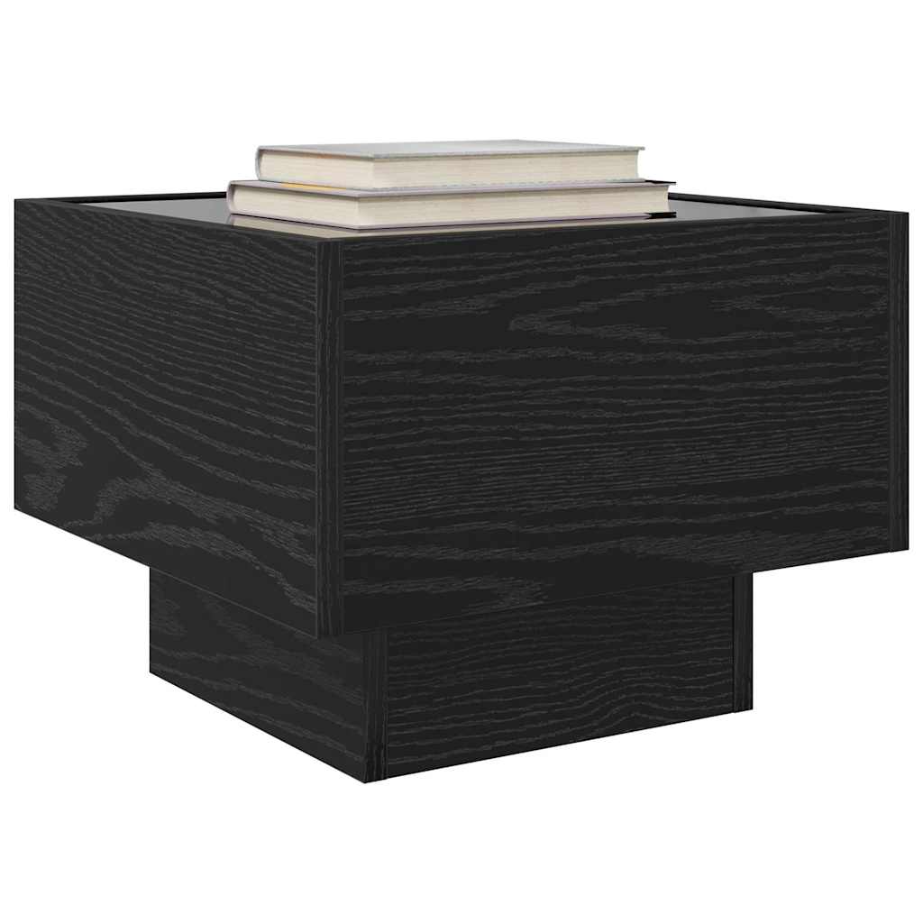 vidaXL Coffee Table Black Oak 40 x 40 x 30 cm Engineered wood 3