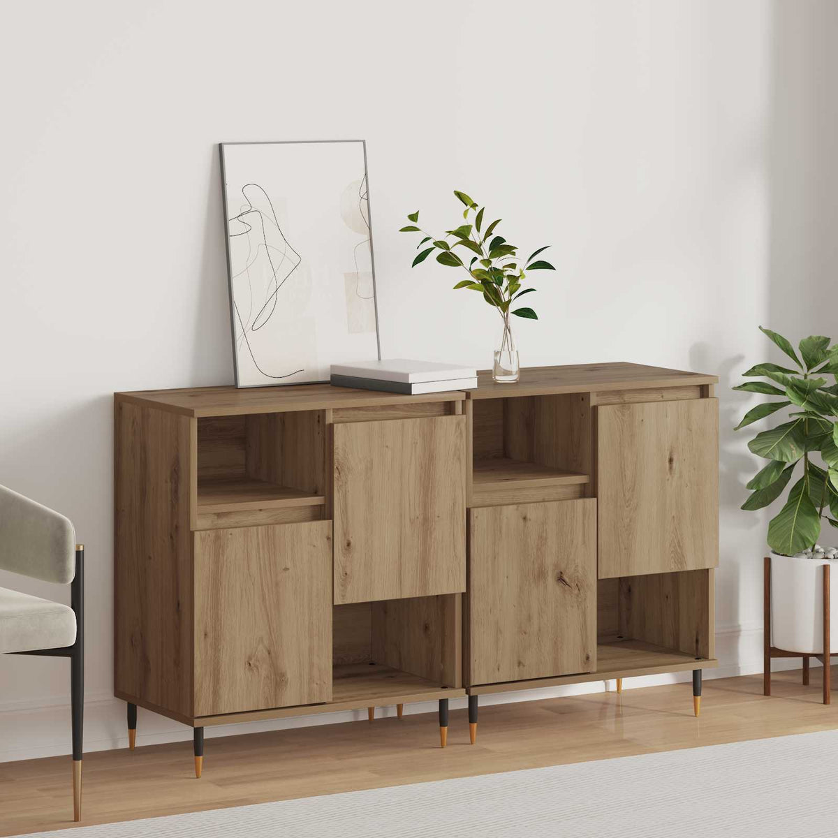 Sideboards Engineered Wood 2 pcs Artisan oak