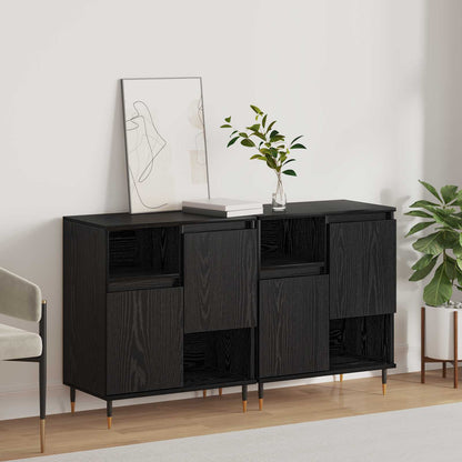 Sideboards Engineered Wood 2 pcs Black oak