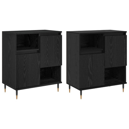 Sideboards Engineered Wood 2 pcs Black oak