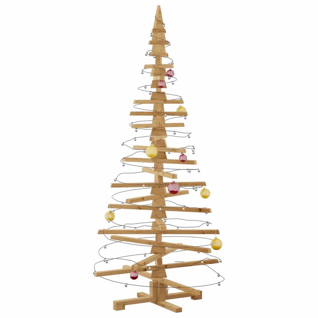Wooden Christmas Tree KOTKA Solid Pine Wood Brown finish 180 cm