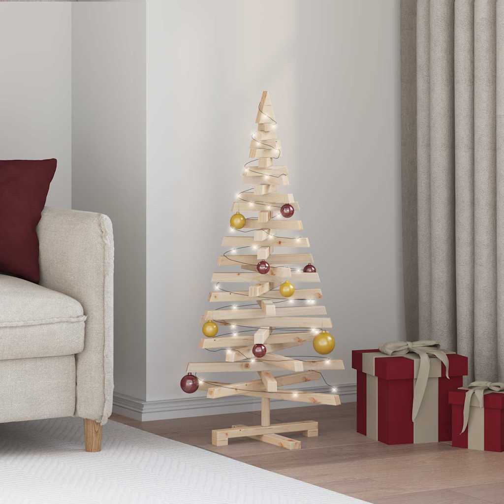 vidaXL Christmas Trees KOTKA 120 cm Solid Pine Wood Natural 1