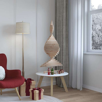 vidaXL Christmas Trees KOTKA 120 cm Solid Pine Wood Natural 4