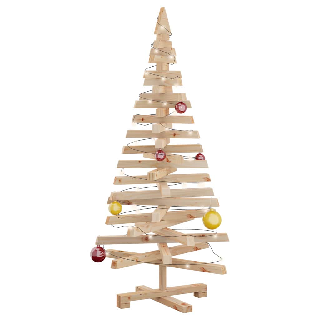 vidaXL Christmas Trees KOTKA 120 cm Solid Pine Wood Natural 3
