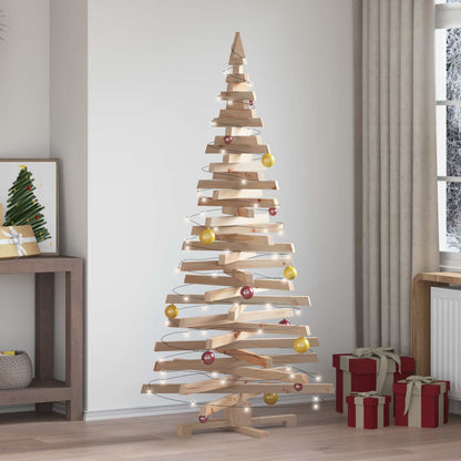 vidaXL Wooden Christmas Tree KOTKA Solid Pine Wood Natural