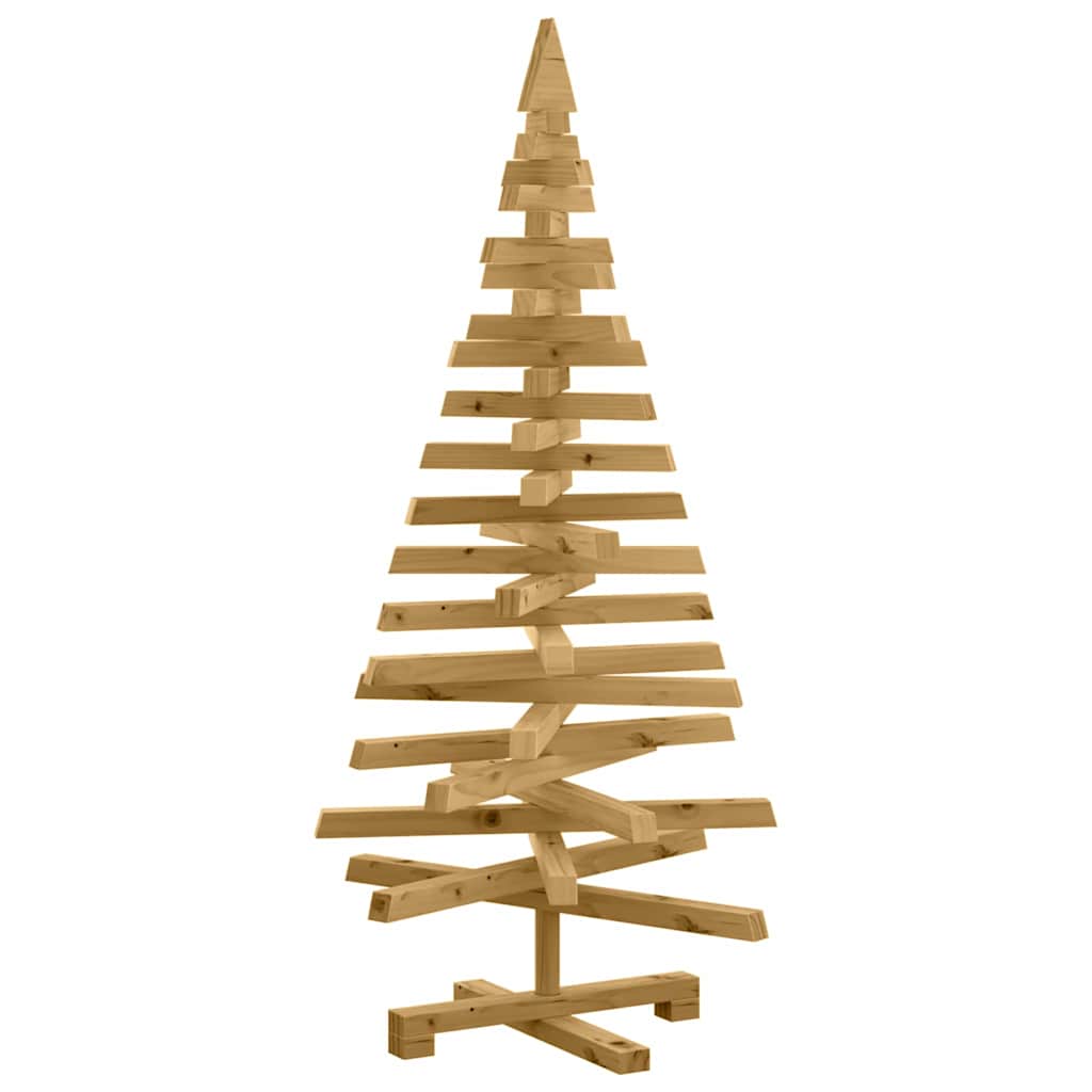 vidaXL Christmas Trees with Stand Brown 120 cm Solid pine wood 2