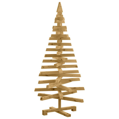 vidaXL Christmas Trees with Stand Brown 120 cm Solid pine wood 2