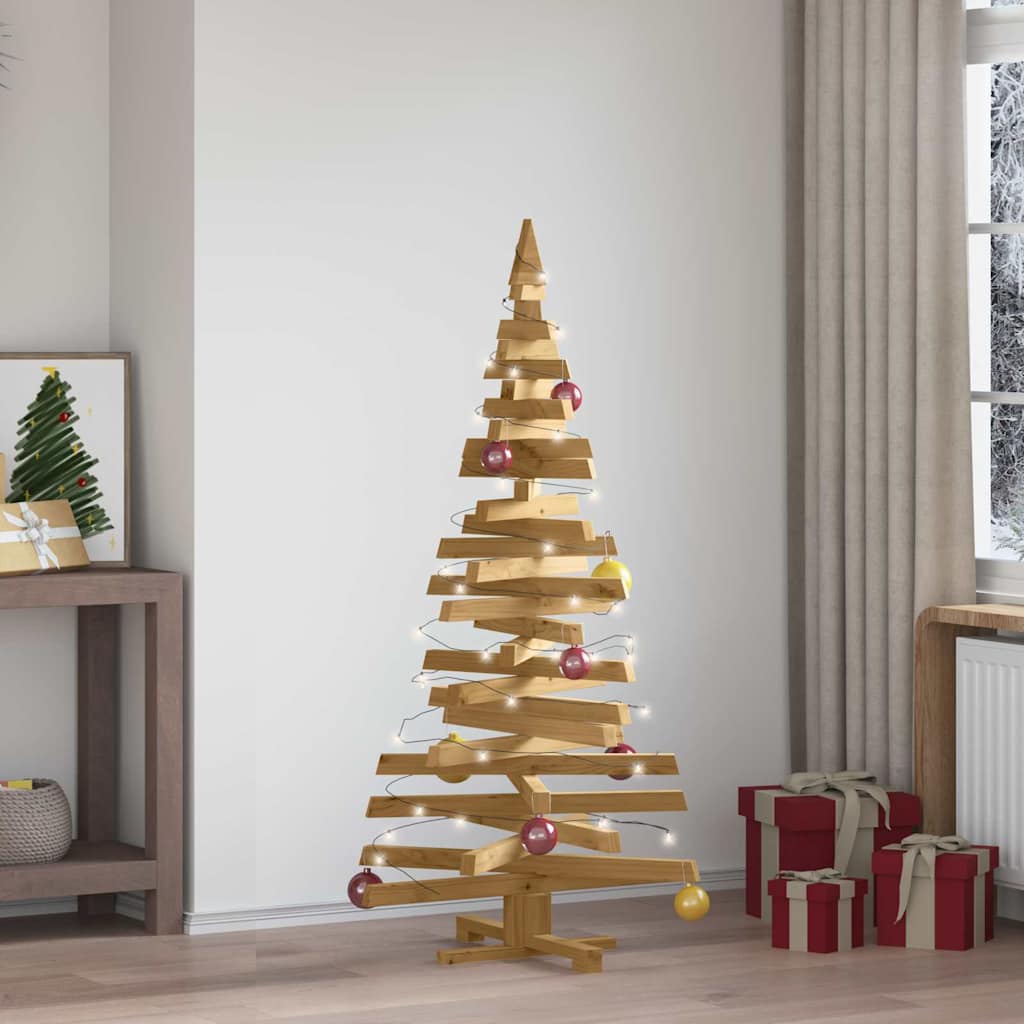 vidaXL Wooden Christmas Tree KOTKA Solid Pine Wood Natural