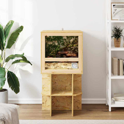 vidaXL Terrarium Brown 50 x 50 x 50 cm OSB 4