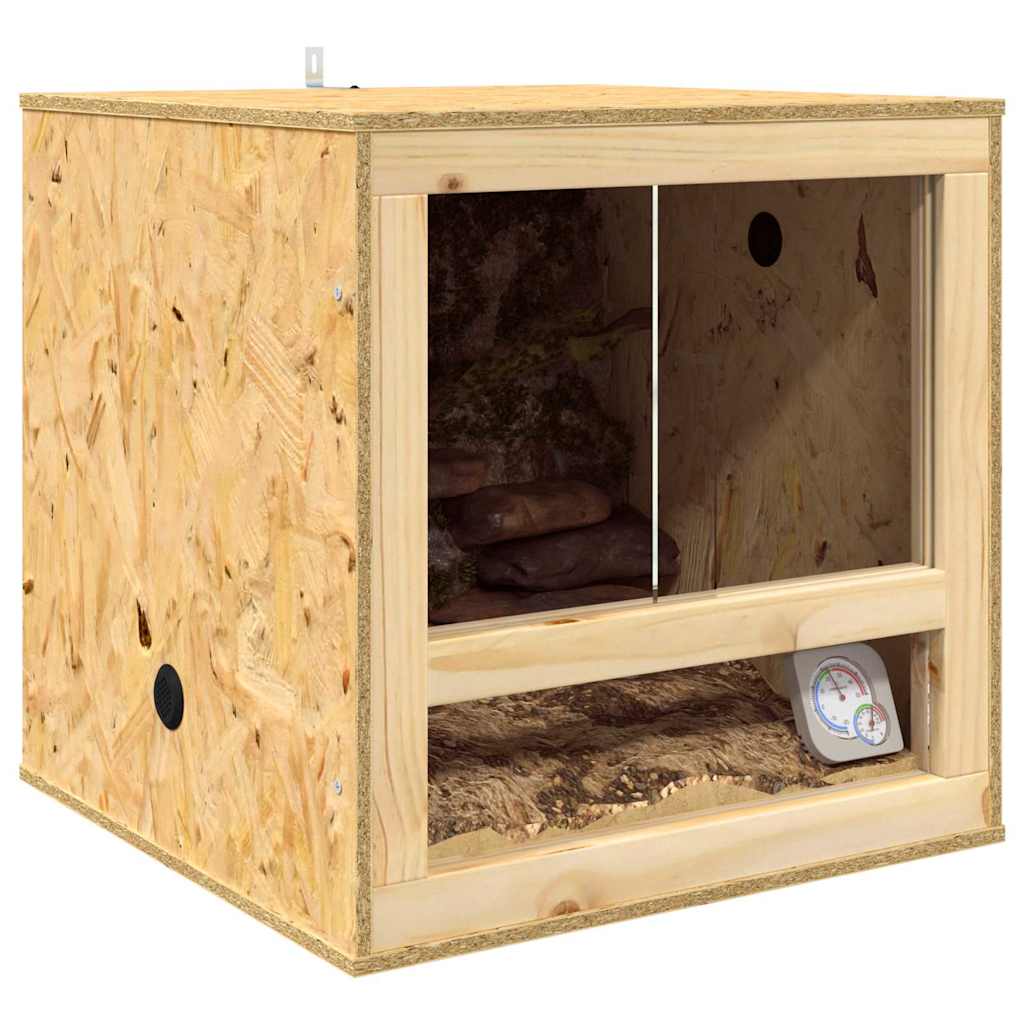 vidaXL Terrarium Brown 50 x 50 x 50 cm OSB 3