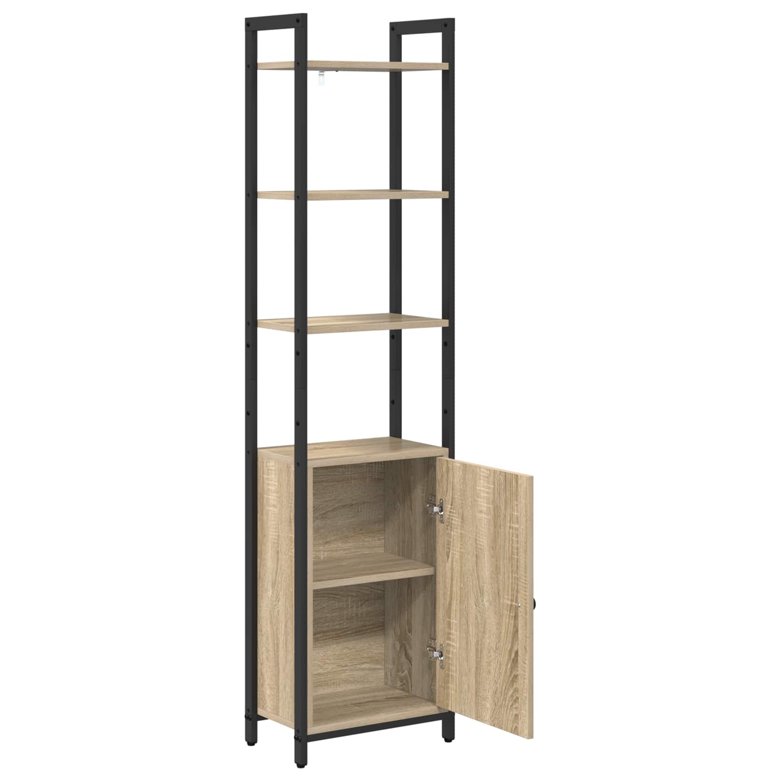 vidaXL Book Cabinet 6-Tier 40 x 24 x 161 cm Engineered Wood Sonoma Oak 5