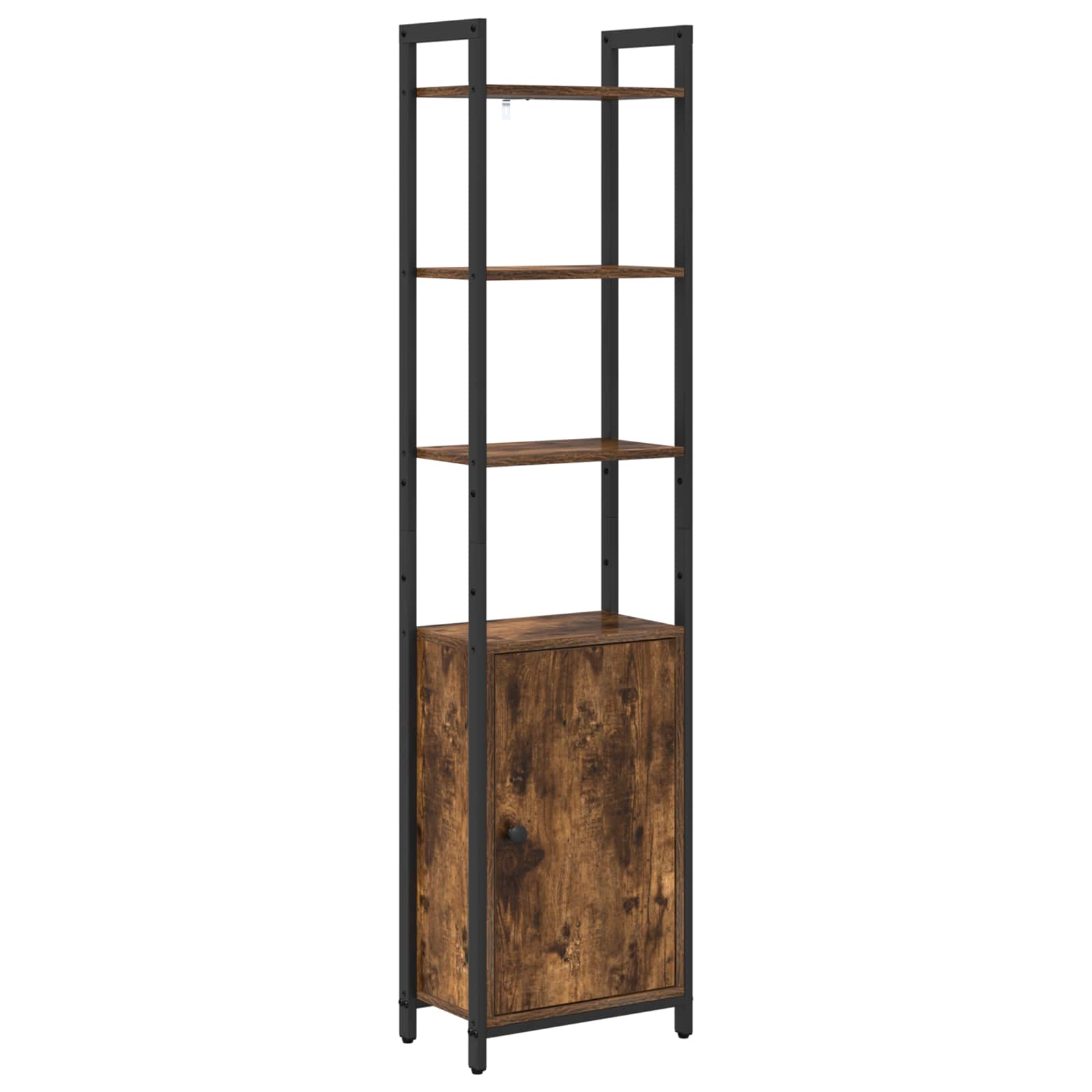 vidaXL Book Cabinet 6-Tier 40 x 24 x 161 cm Engineered Wood Smoked Oak 2