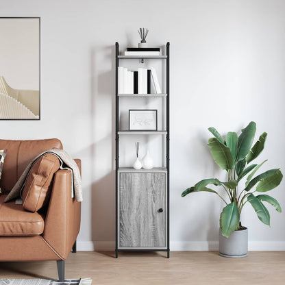 vidaXL Book Cabinet 6-Tier 40 x 24 x 161 cm Engineered Wood 4