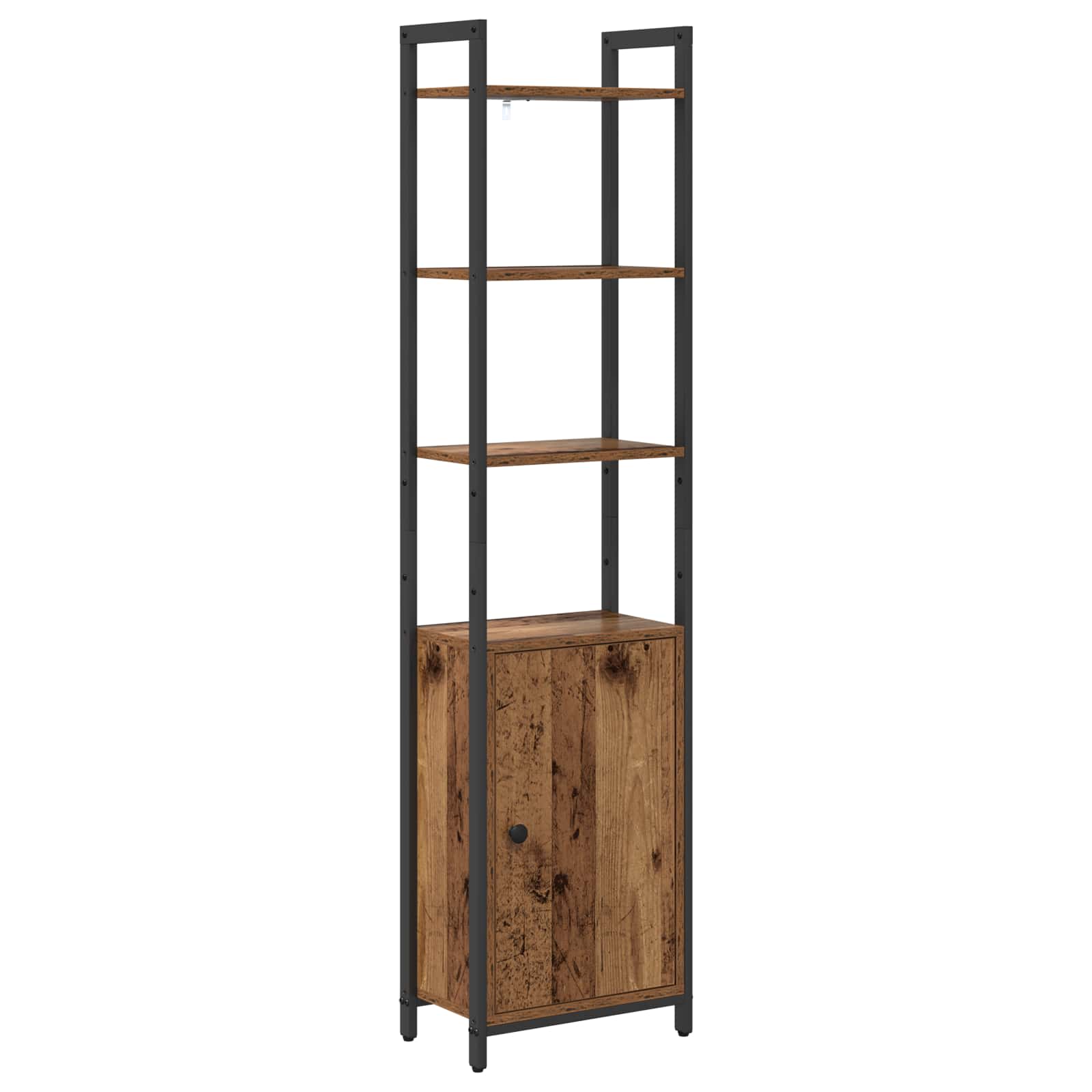 vidaXL Book Cabinet 6-Tier 40 x 24 x 161 cm Engineered Wood Old Wood 2