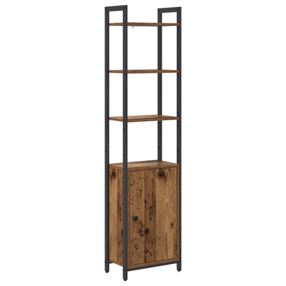 vidaXL Book Cabinet 6-Tier 40 x 24 x 161 cm Engineered Wood Old Wood 2
