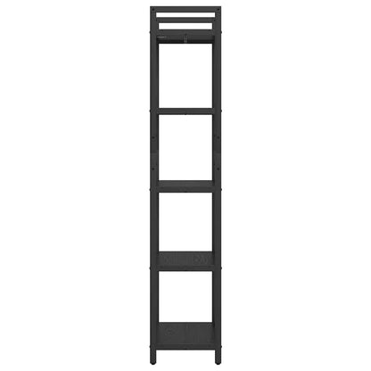 vidaXL Bookshelf 5-Tier 56 x 34 x 171 cm Engineered Wood Black Oak 6