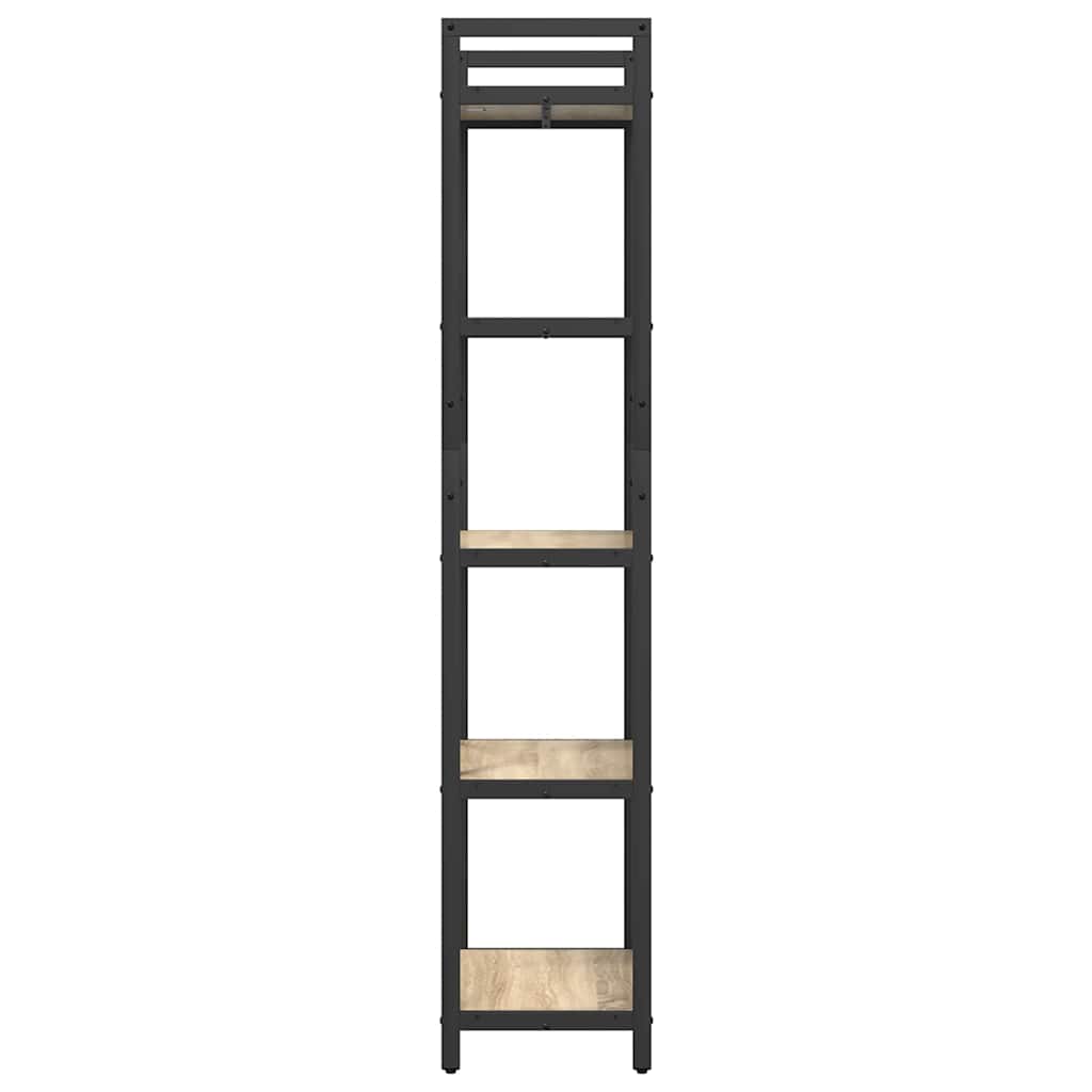 vidaXL Bookshelf 5-Tier 56 x 34 x 171 cm Engineered Wood Sonoma Oak 6