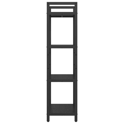 vidaXL Bookshelf 4-Tier 56 x 34 x 133.5 cm Engineered Wood Black Oak 6