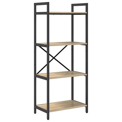 vidaXL Bookshelf 4-Tier 56 x 34 x 133.5 cm Engineered Wood Sonoma Oak 2