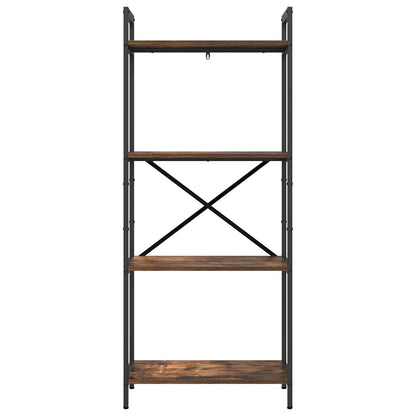 vidaXL Bookshelf 4-Tier 56 x 34 x 133.5 cm Engineered Wood Smoked Oak 5